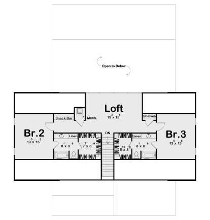 Second Floor for House Plan #963-01228
