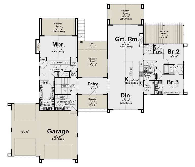 House Plan House Plan #34909 Drawing 1