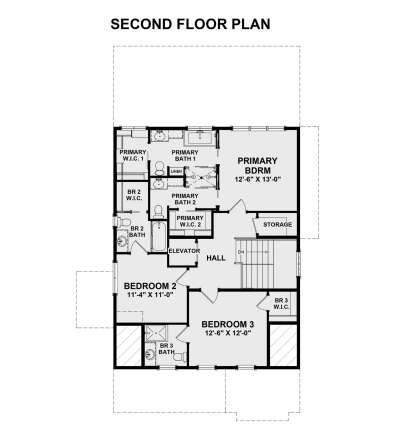 Second Floor for House Plan #6316-00029