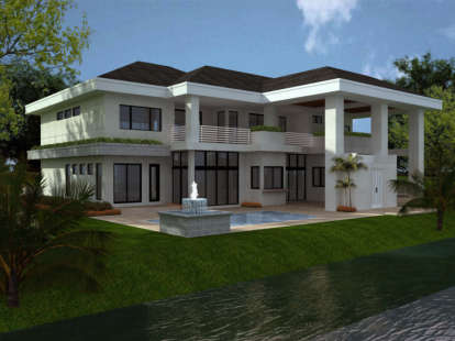 Florida House Plan #168-00071 Elevation Photo