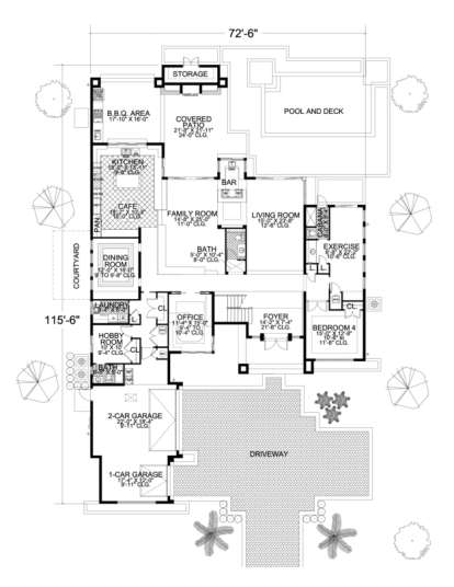 Floorplan 1 for House Plan #168-00071