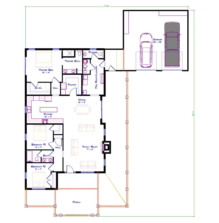 House Plan House Plan #34920 Drawing 1