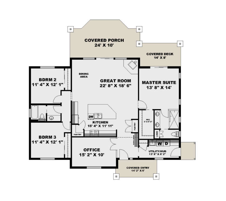 House Plan House Plan #34924 Drawing 1