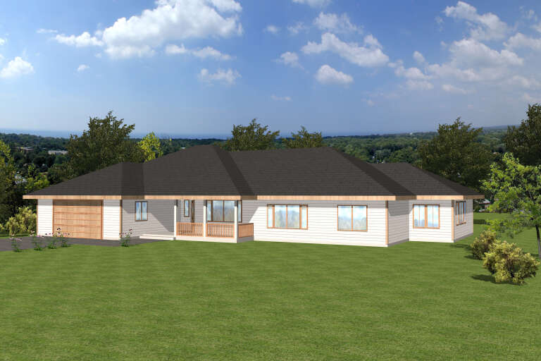 House Plan House Plan #34925 Angled Front Elevation