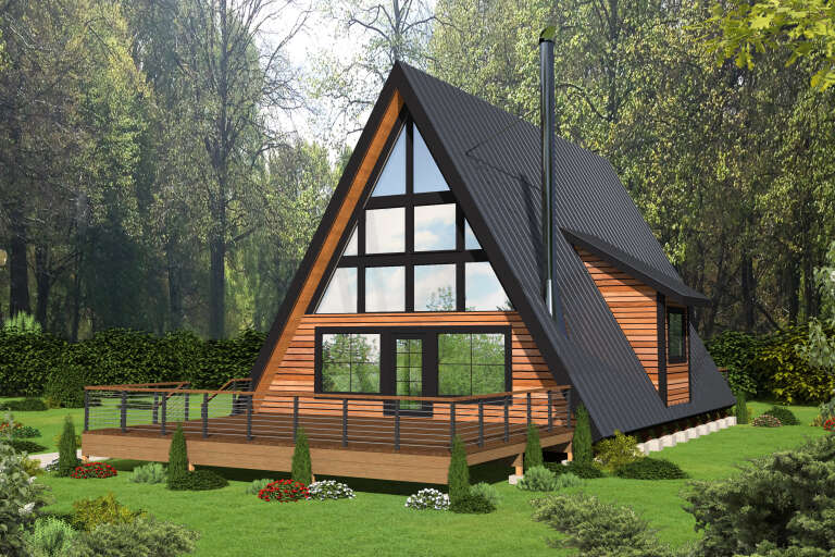 House Plan House Plan #34926 Angled Front Elevation