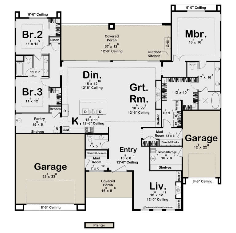 House Plan House Plan #34929 Drawing 1