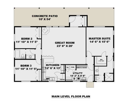 Main Floor  for House Plan #039-00821