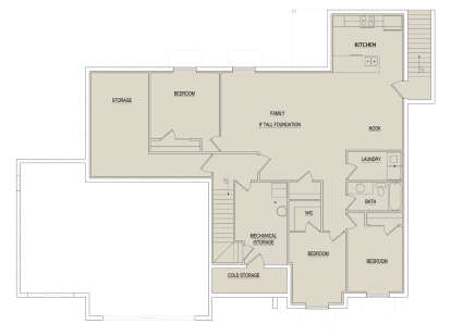 Basement for House Plan #8768-00174
