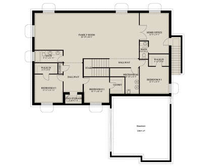 Basement for House Plan #2802-00477