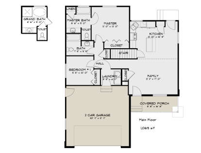 Main Floor  for House Plan #2802-00478