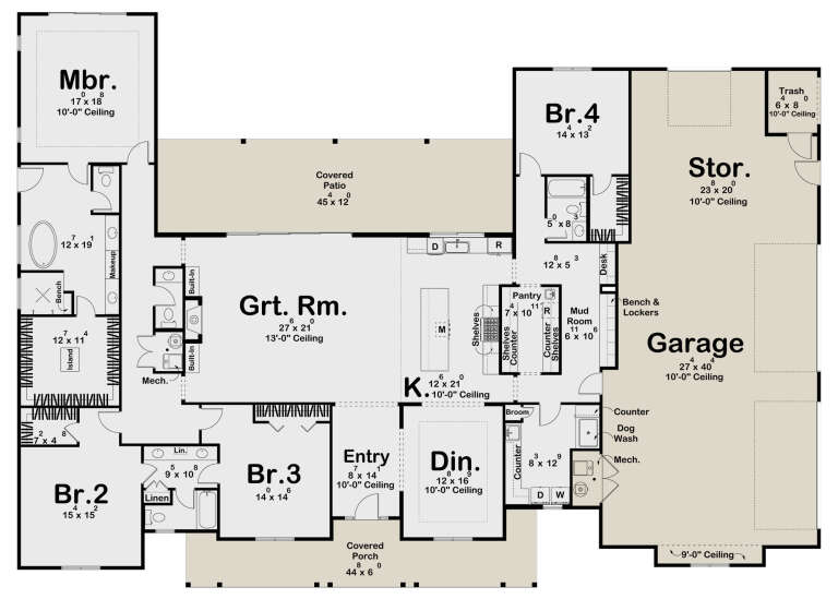 House Plan House Plan #34937 Drawing 1