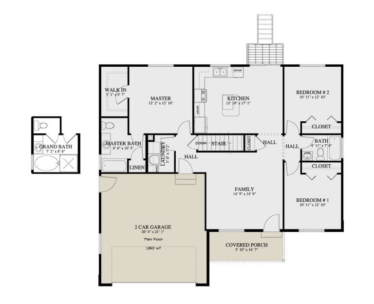 House Plan House Plan #34938 Drawing 1