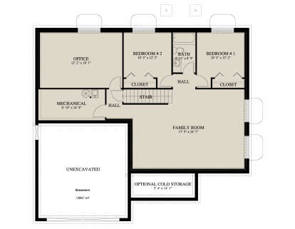 Basement for House Plan #2802-00479