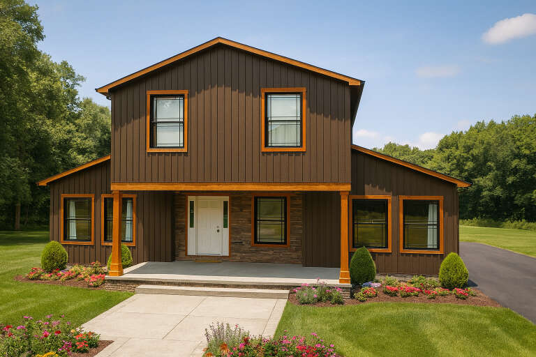 House Plan House Plan #34939 Angled Front Elevation