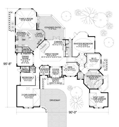 Floorplan 1 for House Plan #168-00073