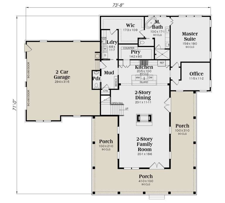 House Plan House Plan #34940 Drawing 1