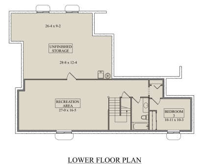 Basement for House Plan #5631-00308