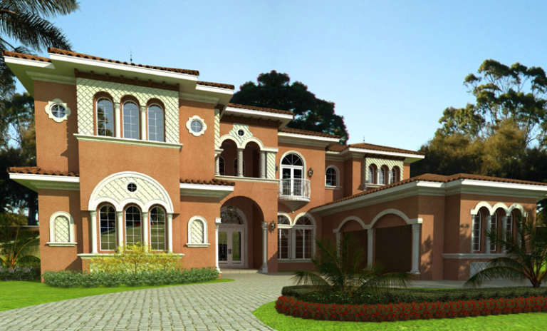 Florida House Plan #168-00074 Elevation Photo
