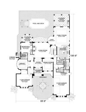 Floorplan 1 for House Plan #168-00074