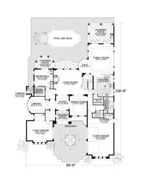 Floorplan 1 for House Plan #168-00074