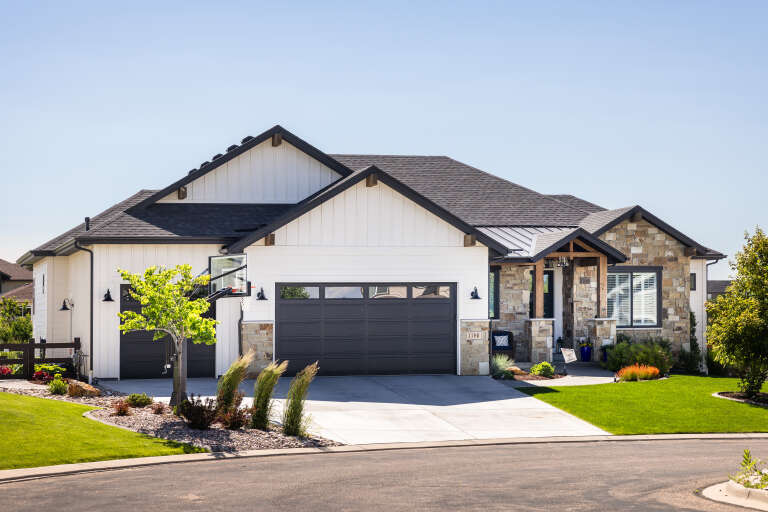 House Plan House Plan #34950 Angled Front Elevation