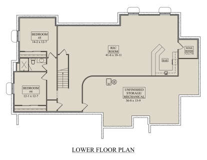Basement for House Plan #5631-00314
