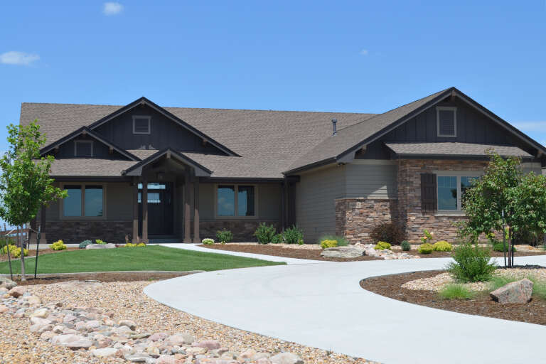 House Plan House Plan #34951 Angled Front Elevation