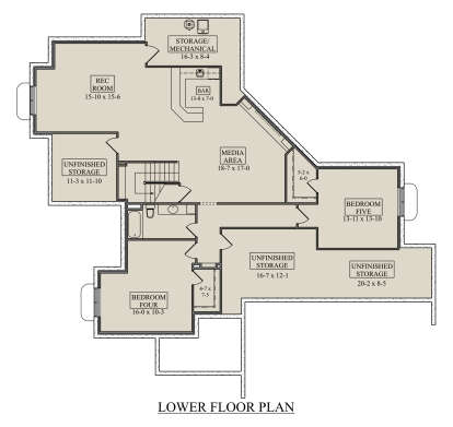 Basement for House Plan #5631-00316