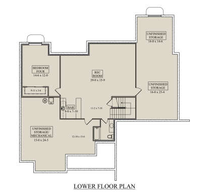 Basement for House Plan #5631-00318