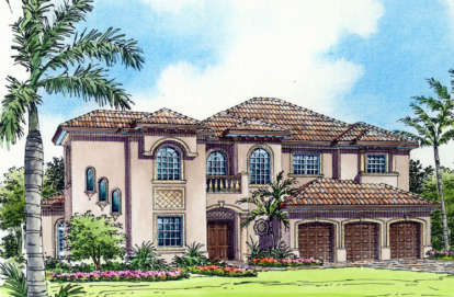 6 Bed, 5 Bath, 5690 Square Foot House Plan - #168-00075