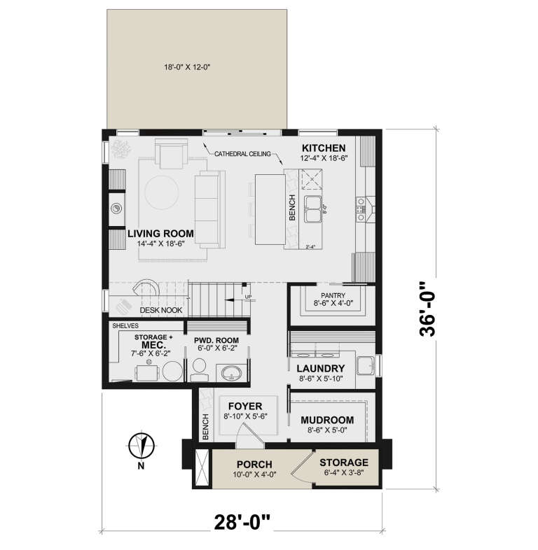 House Plan House Plan #34962 Drawing 1