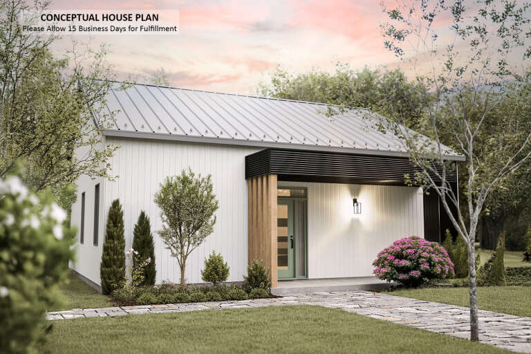 House Plan House Plan #34963 Angled Front Elevation