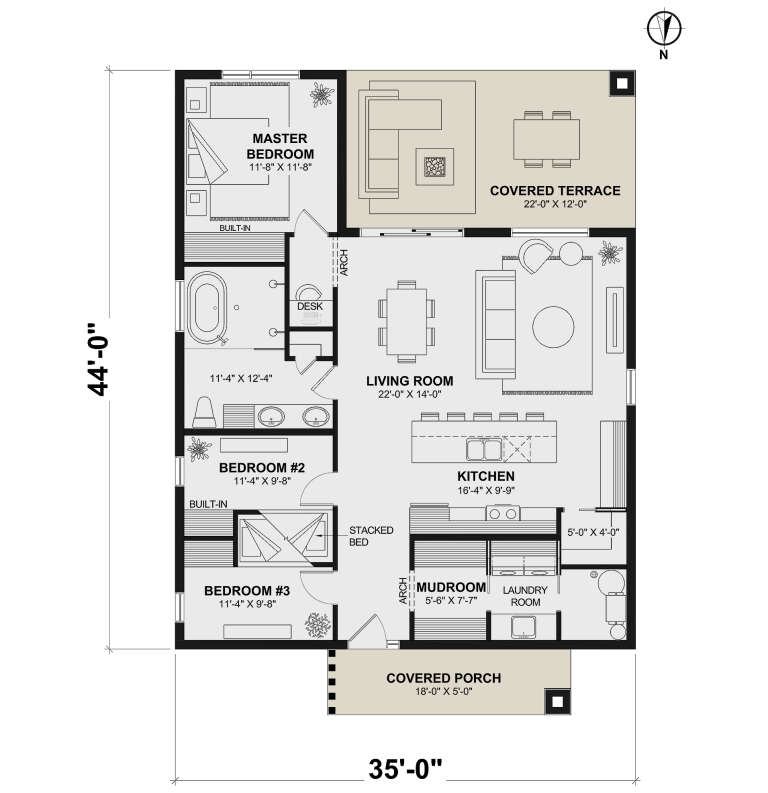 House Plan House Plan #34963 Drawing 1