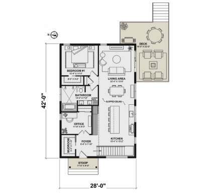 Main Floor  for House Plan #034-01421