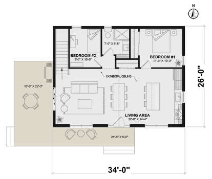 Main Floor  for House Plan #034-01423