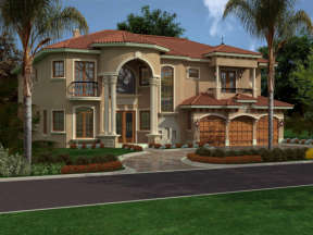 Luxury House Plan #168-00076 Elevation Photo