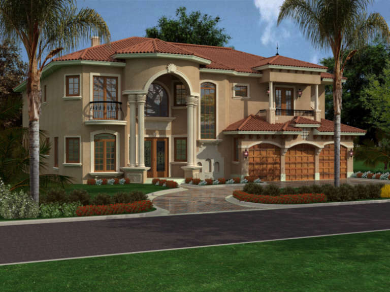 Luxury House Plan #168-00076 Elevation Photo