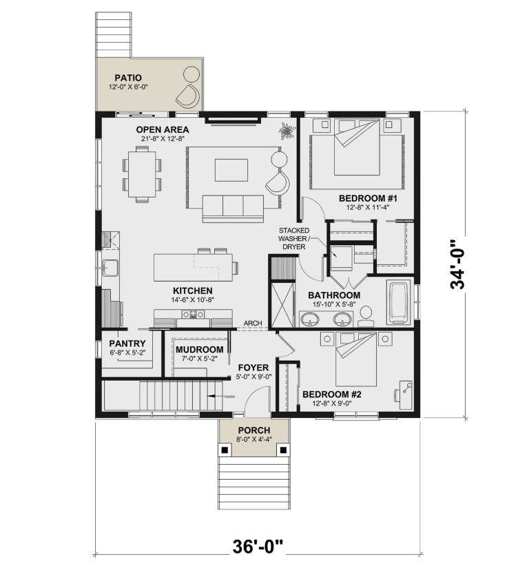 House Plan House Plan #34970 Drawing 1