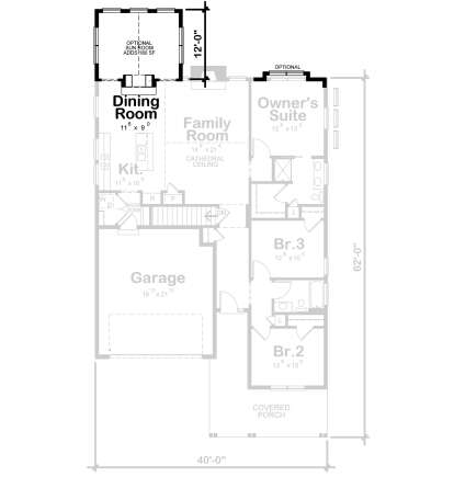 Alternate Main Floor Layout for House Plan #402-01863