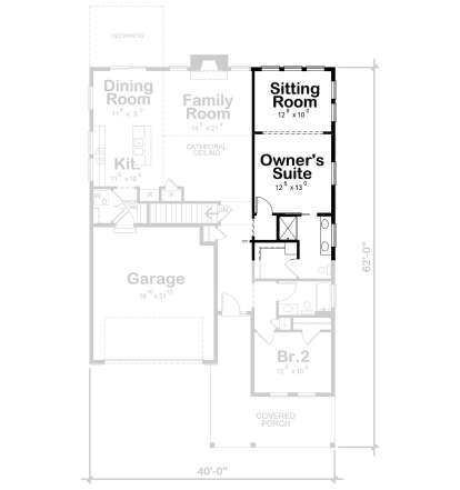 Alternate Main Floor Layout for House Plan #402-01865