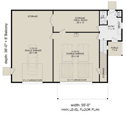 First Floor for House Plan #940-01405