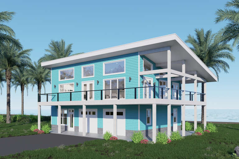 House Plan House Plan #34979 Angled Front Elevation
