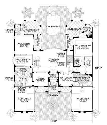 Floorplan 1 for House Plan #168-00077