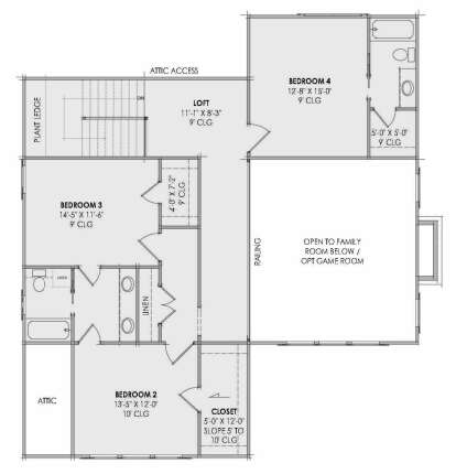 Second Floor for House Plan #7983-00177