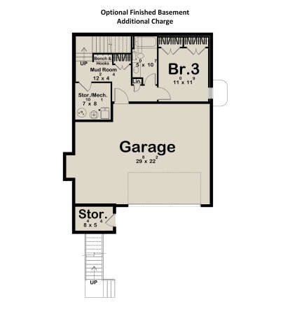 Basement/Garage for House Plan #963-01238