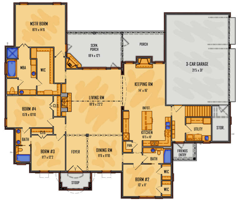 House Plan House Plan #34987 Drawing 1