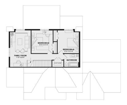 Second Floor for House Plan #034-01425