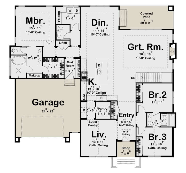 House Plan House Plan #34990 Drawing 1