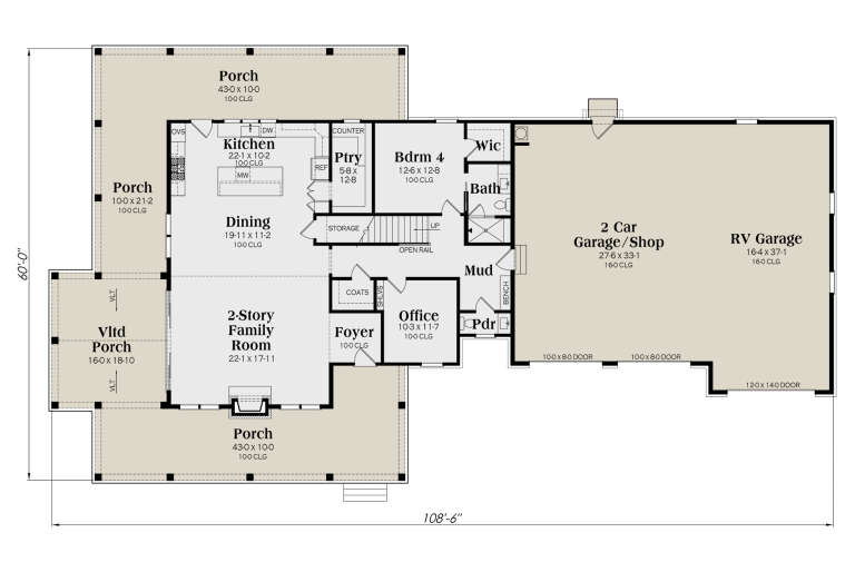House Plan House Plan #34993 Drawing 1