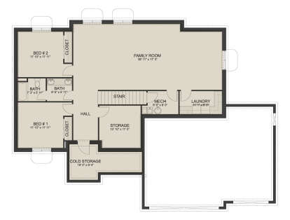 Basement  for House Plan #2802-00480